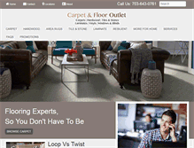 Tablet Screenshot of carpetandflooroutlet.com